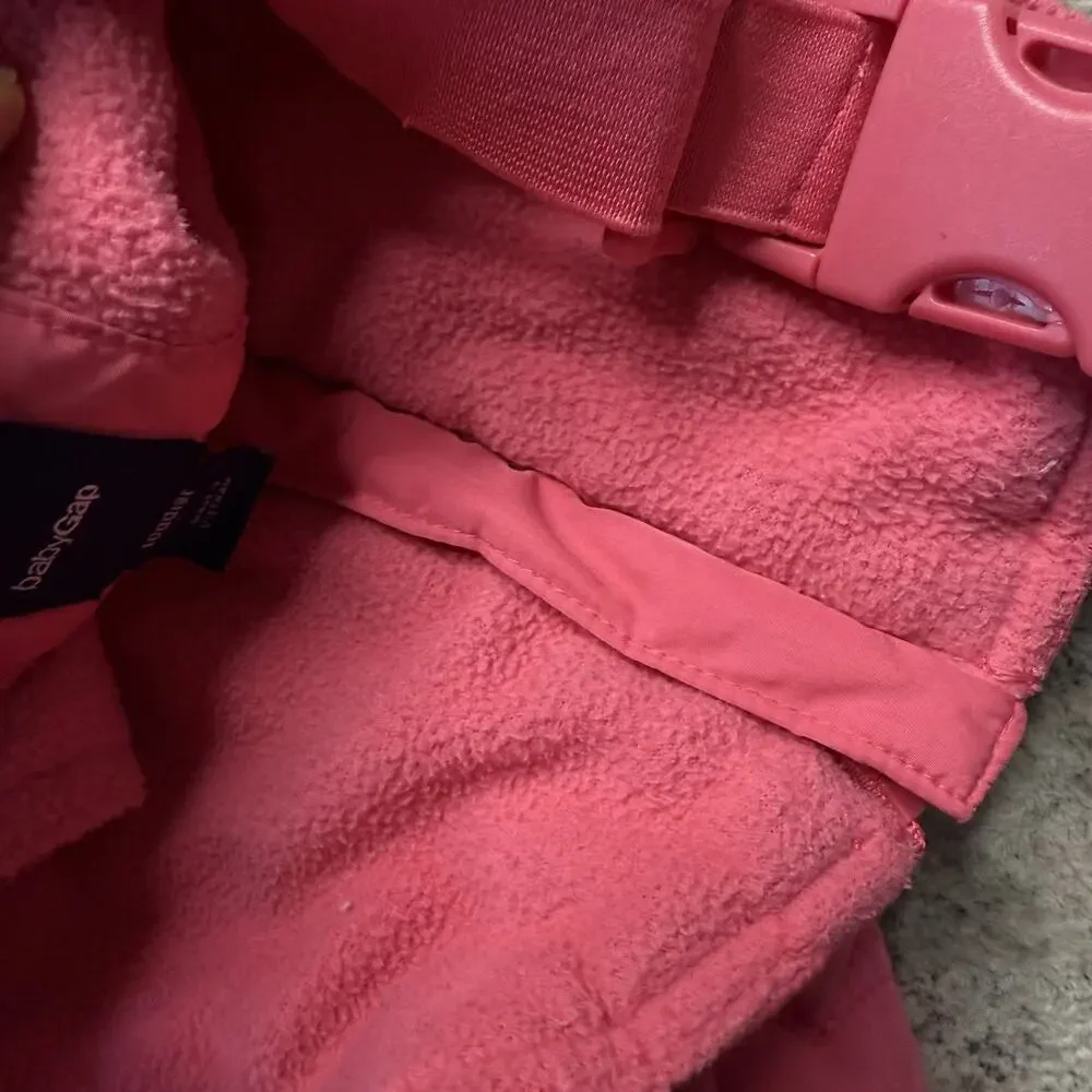 Baby GAP Fleece Lined Quilted Snow Pants Bibs Winter 3 Years 3T Toddler Pink